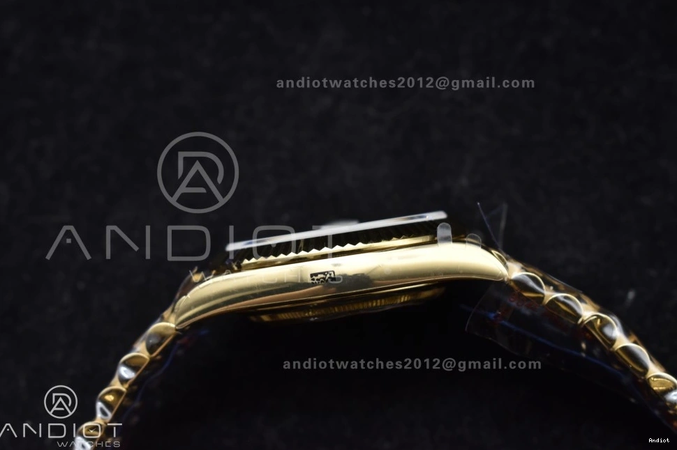 Black Green 40 President V4 Bracelet Weight) on 904L Steel YG A2836 QF Dial Edition (Gain DayDate Best 0118